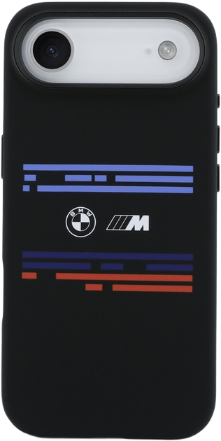 Панель BMW M Silicon Horizontal Line MagSafe для Apple iPhone 17 Air Black (BMHMP17M25SHOTSK) - зображення 3