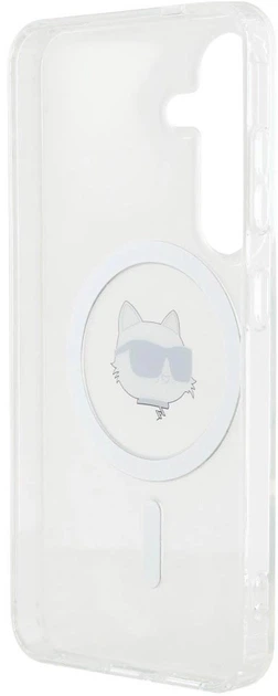 Панель Karl Lagerfeld Button Choupette Head Printed Logo MagSafe для Samsung Galaxy S25 White (3666339449896) - зображення 6