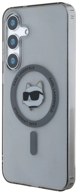 Панель Karl Lagerfeld Button Choupette Head Printed Logo MagSafe для Samsung Galaxy S25 Black (3666339449926) - зображення 2