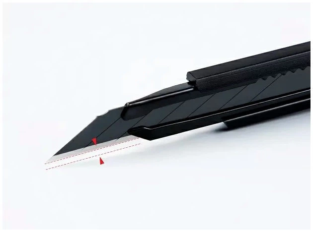 Нож канцелярский Fizz Utility Knife Black противоударный для офисного использования черный - изображение 9