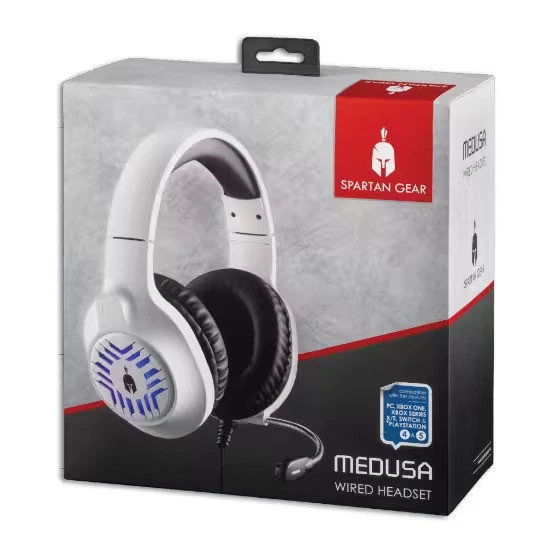 Słuchawki Spartan Gear Medusa Wired Headset White/Black (SGHSML08) - obraz 3
