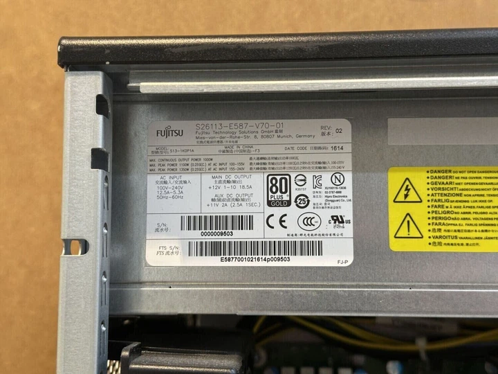 Рабочая станция Fujitsu Celsius M740 Tower / Intel Xeon E5-1650 v4 (6 (12) ядер по 3.6 - 4.0 GHz) / 64 GB DDR4 / 240 GB SSD / nVidia Quadro M4000, 8 GB GDDR5, 256-bit / 1000W / DVD-RW / DisplayPort б/у - изображение 13