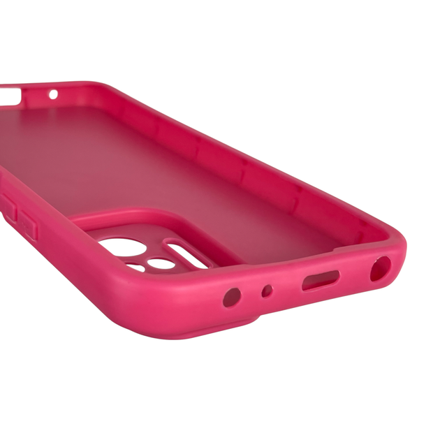 Чехол силиконовый оригинальный Soft Touch с 3D принтом милый мишка для Xiaomi Redmi Note 10 Pro малиновый (Полная защита камеры) - Фото 5 Чехол силиконовый оригинальный Soft Touch с 3D принтом милый мишка для Xiaomi Redmi Note 10 Pro малиновый (Полная защита камеры) - изображение 5
