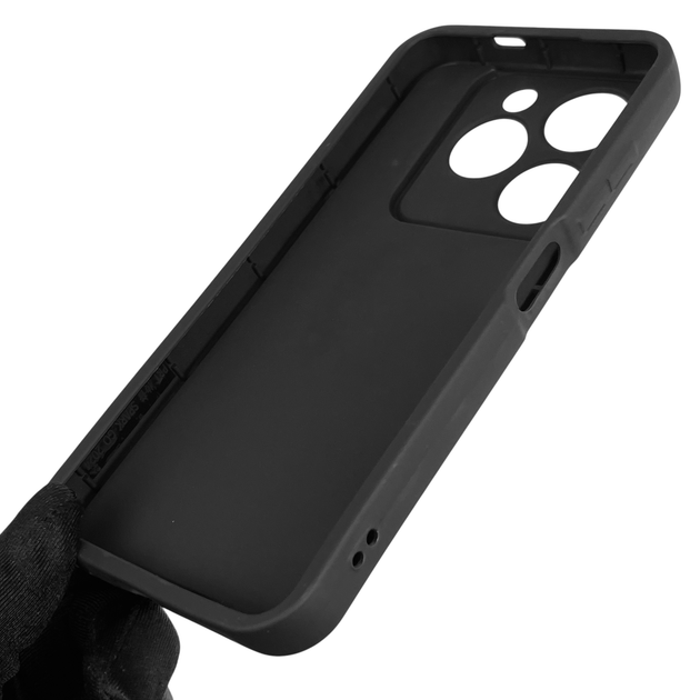 Чохол силіконовий Soft Touch з 3D принтом для Tecno Spark 20C BG7n чорний (Повний захист камери) - Фото 3 Чохол силіконовий Soft Touch з 3D принтом для Tecno Spark 20C BG7n чорний (Повний захист камери) - зображення 3