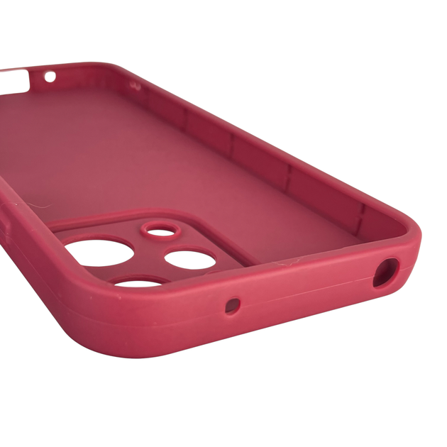 Чехол силиконовый Soft Touch с 3D принтом для Xiaomi Redmi 12 бордовый (Полная защита камеры) - Фото 3 Чехол силиконовый Soft Touch с 3D принтом для Xiaomi Redmi 12 бордовый (Полная защита камеры) - изображение 3