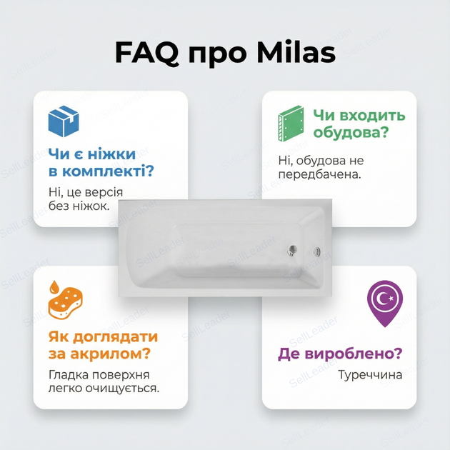 Ванна акриловая Insana Milas 130x70 см глубина 38см пристенная без ножек компактная для ванной комнаты белая - изображение 4