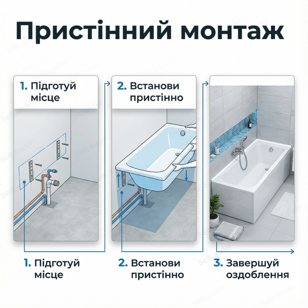 Акриловая ванна Insana Milas 170x70см для ниши купель прямоугольная пристенная чаша белая вместительная без ног - изображение 8