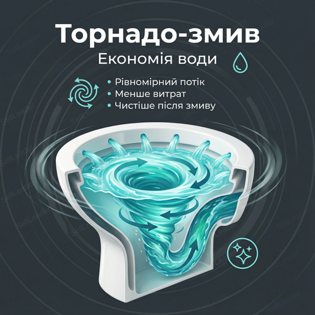 Унитаз компакт Insana Aton 65x34x77см горизонтальный бытовой напольный двойной смыв с бачком сиденьем - изображение 7