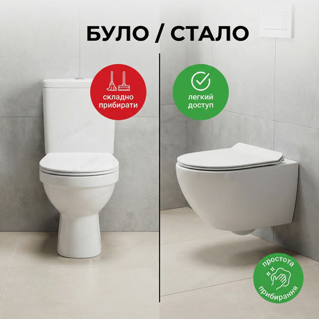Унитаз напольный Insana Grem 52х35.5х34см для ванной комнаты дома и офиса фарфор компакт белый - Фото 5 Унитаз напольный Insana Grem 52х35.5х34см для ванной комнаты дома и офиса фарфор компакт белый - изображение 5