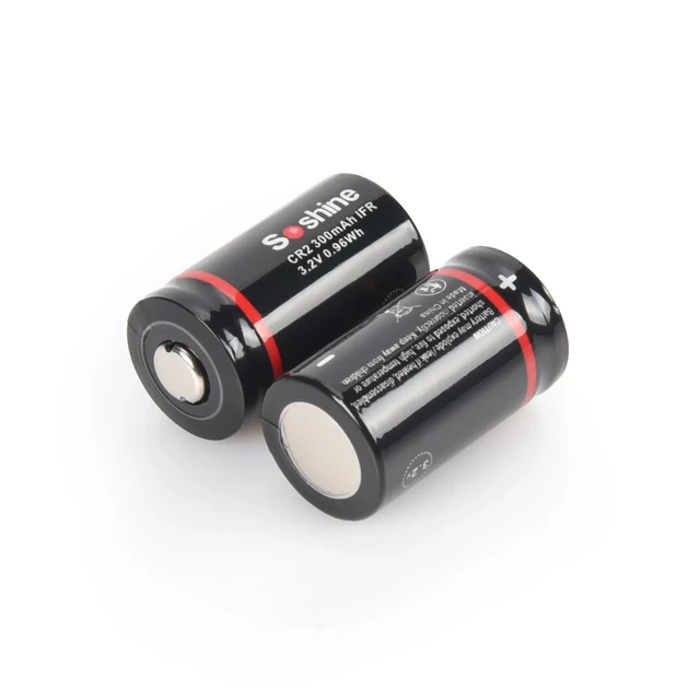 Акумулятор Soshine Li-Fe CR2 3.2V 300mAh +захист (заряд 3,6В) - Фото 5 Акумулятор Soshine Li-Fe CR2 3.2V 300mAh +захист (заряд 3,6В) - зображення 5
