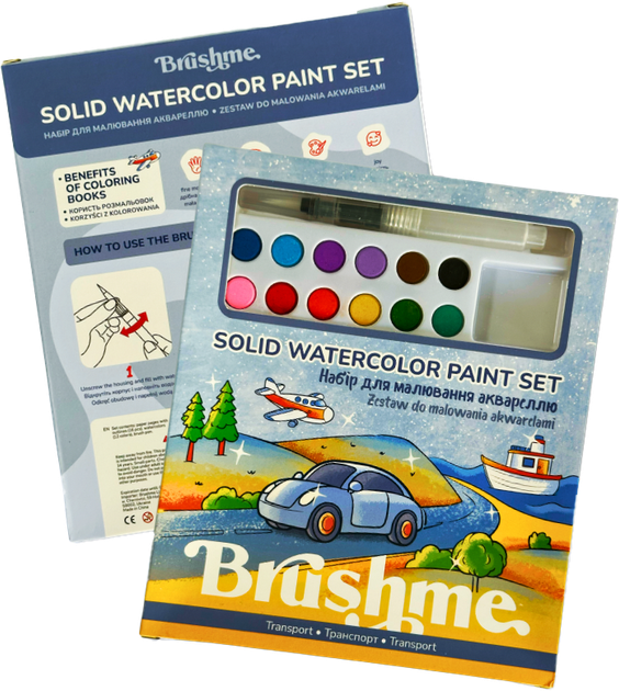 Розмальовки з сухими фарбами для дітей Brushme Транспорт (PAINTS1) - Фото 1 Розмальовки з сухими фарбами для дітей Brushme Транспорт (PAINTS1) - зображення 1