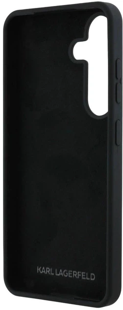 Etui Karl Lagerfeld Silicone Metal Signature Logo do Samsung Galaxy S25 Black (3666339450076) - obraz 6