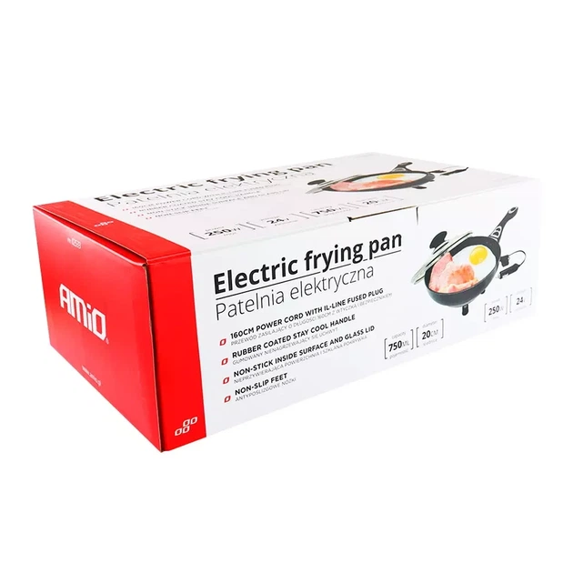 Сковорода електрична для автомобіля Amio 20х4см 250W 24V (02533) - зображення 4