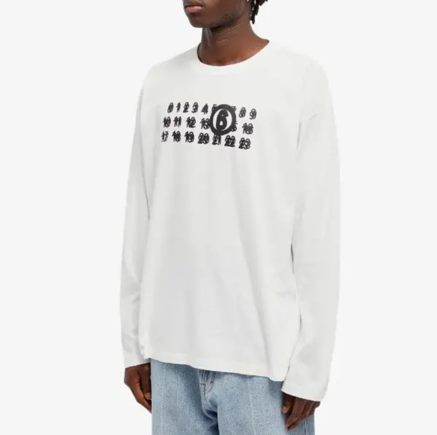 Лонгслив Maison Margiela 7004 белого цвета, размер L - Фото 1 Лонгслив Maison Margiela 7004 белого цвета, размер L - изображение 1
