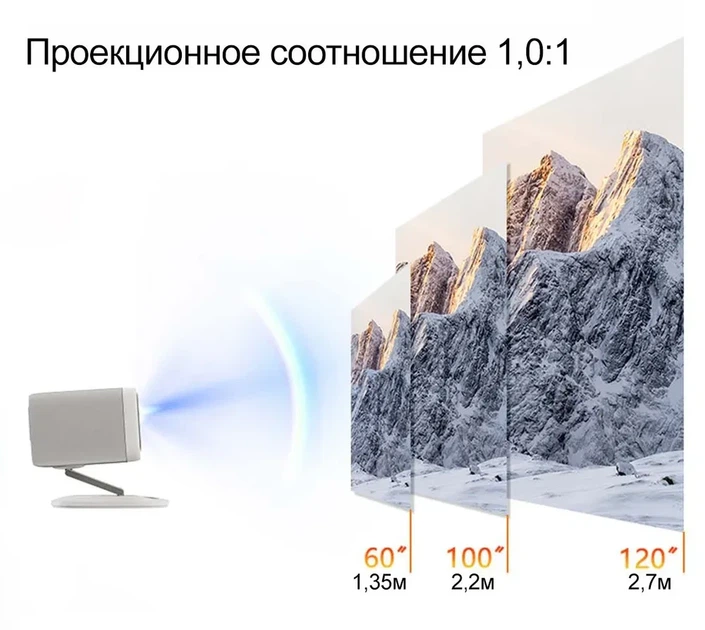 Проектор Lenovo Xiaoxin 100P ( Android, 1080p, 2/32gb ) sn-1SQZH1P68464Z8C7P7RO - зображення 7