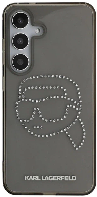 Etui Karl Lagerfeld Rhinestones Karl Head Logo do Samsung Galaxy S25 Black (3666339450090) - obraz 3