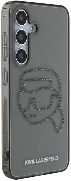 Etui Karl Lagerfeld Rhinestones Karl Head Logo do Samsung Galaxy S25 Black (3666339450090) - obraz 4