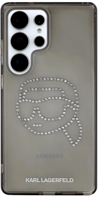 Etui Karl Lagerfeld Rhinestones Karl Head Logo do Samsung Galaxy S25 Ultra Black (3666339450106) - obraz 3