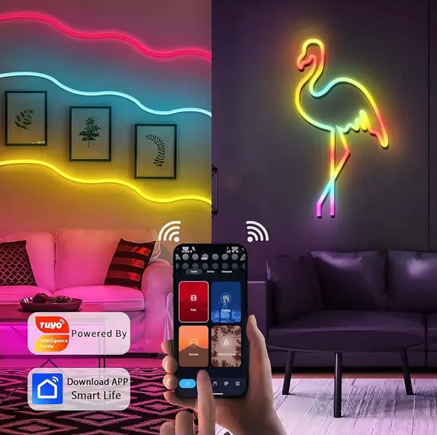 Світлодіодна Led стрічка RGB з пультом керування 5м лед стрічка SFK-11 підсвічування в кімнату від USB - зображення 10