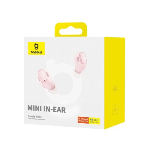 Навушники Baseus Bowie WM01 True Wireless Earphones рожевий NGTW370004 - Фото 6 Навушники Baseus Bowie WM01 True Wireless Earphones рожевий NGTW370004 - зображення 6