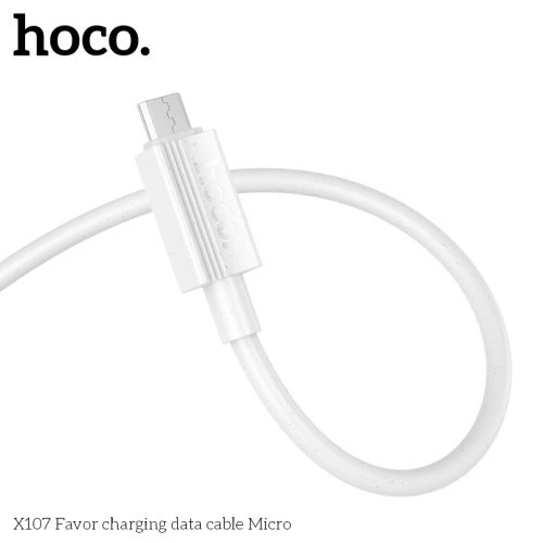 Кабель HOCO X107 Favor charging data cable Micro 3A/1m білий - Фото 1 Кабель HOCO X107 Favor charging data cable Micro 3A/1m білий - изображение 1