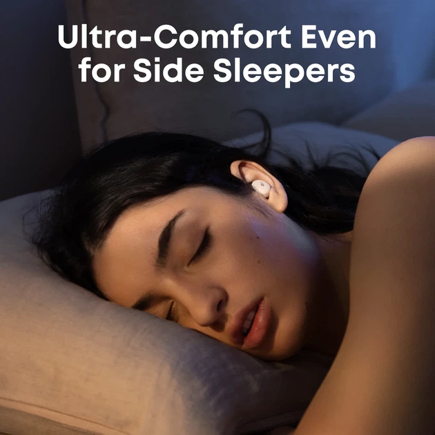 Бездротові навушники Anker Soundcore Sleep A30, White, Bluetooth 5.4, ANC, 45H, AI Sleep, IPX4, ідеальні для сну, TWS - зображення 7