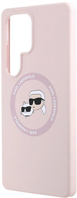 Etui Karl Lagerfeld Rhinestones Karl Head Logo do Samsung Galaxy S25 Ultra Pink (3666339450229) - obraz 5