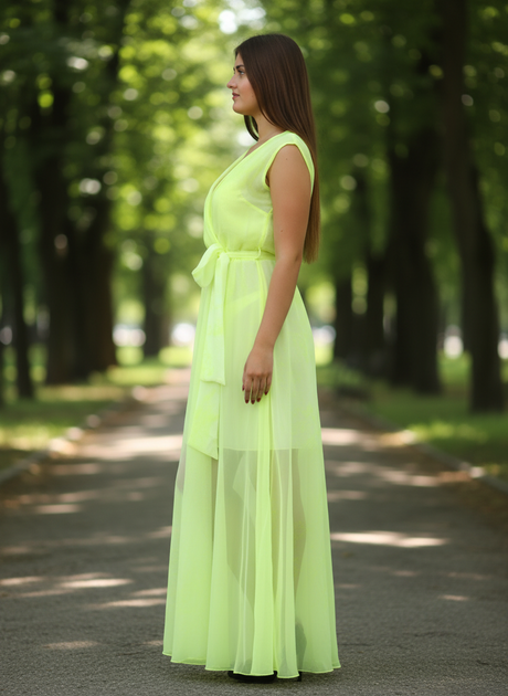 Платье Enna Levoni S Салатовый (ND-5380-Lime green) - Фото 2 Платье Enna Levoni S Салатовый (ND-5380-Lime green) - изображение 2