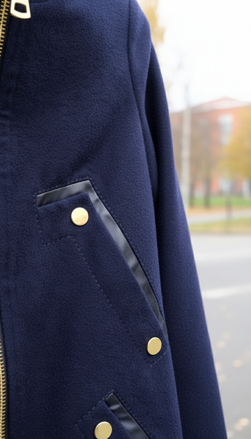 Пальто VOLANGE 42 Синій (DS-1458-Navy-blue) - зображення 11