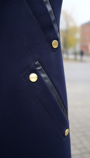 Пальто VOLANGE 42 Синій (DS-1458-Navy-blue) - зображення 13