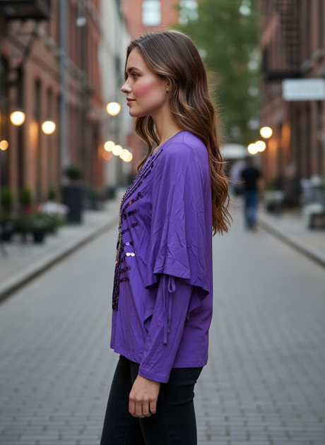 Блуза Zeren M Фіолетовий (OK-R366-Purple) - зображення 2