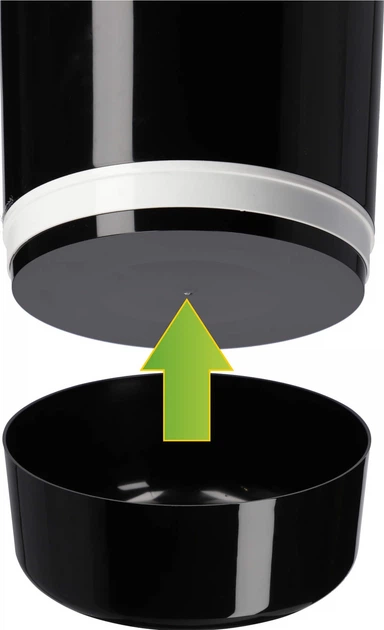 Doniczka na kwiaty okrągła Kadax Chisa 29 cm Czarna (K1196) - obraz 2