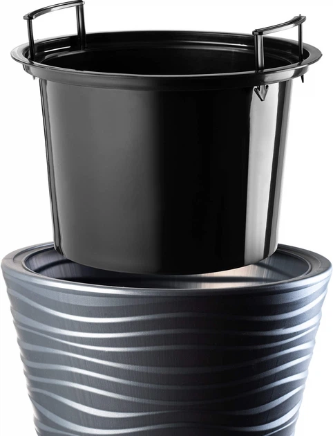 Круглий квітковий горщик Kadax Temara 30 см Антрацит (K743) - зображення 4