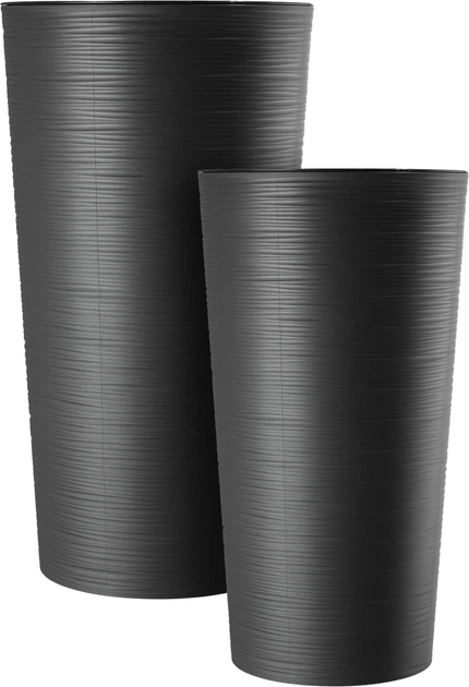 Donice na kwiaty z wkładem Kadax Latina K10308 19 cm + 25 cm + 30 cm Antracyt - obraz 8