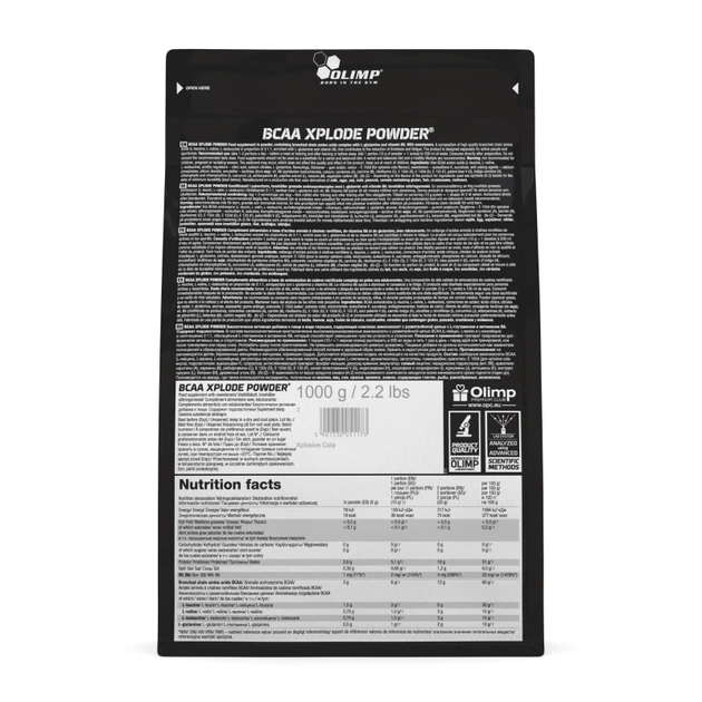 Амінокислоти Olimp BCAA Xplode Powder 1000 г, кола - зображення 2