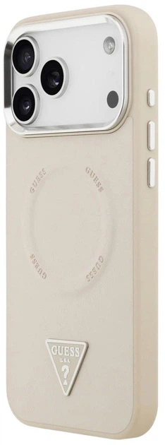 Панель Guess Triangle Logo MagSafe для Apple iPhone 17 Pro Max Beige (3666339515706) - зображення 2