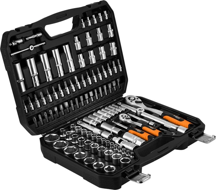 Набір торцевих насадок NEO Tools 1/2" 1/4" 110 шт. 10-211 (5907558433692) - зображення 3