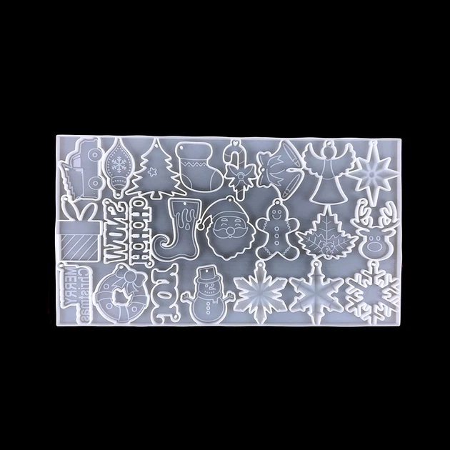 Форма силиконовая Finding Молд для смолы елочные игрушки украшения новогодние Белый 340x186x8мм pw0001-047 - изображение 2
