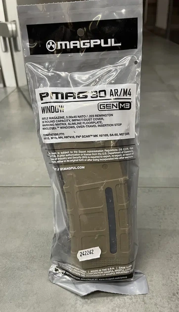 Магазин для AR15 Magpul Койот с окном на 30 п. PMAG 30 GEN M3 AR/M4 5.56x45mm / .223 Remington (MAG556) - изображение 4
