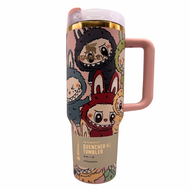 Термос термокружка Stanley Quencher H2.0 Tumbler из нержавеющей стали 1,18 л Labubu Colorful KT6007868 - изображение 7