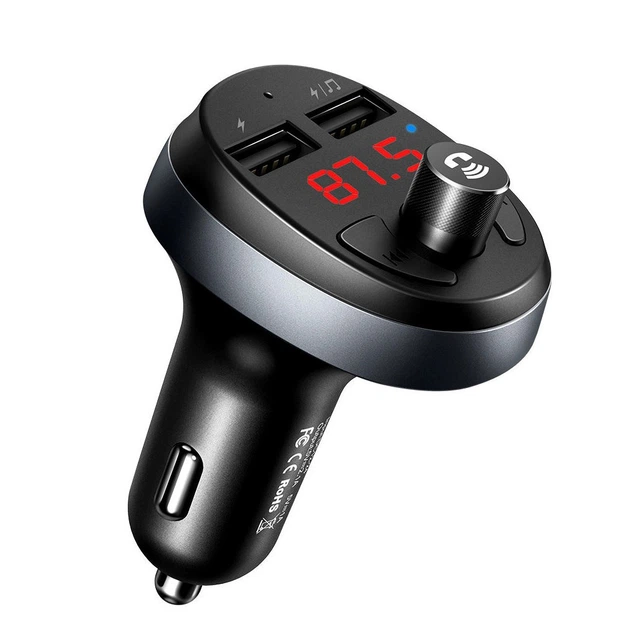 FM-трансмітер McDodo Bluetooth із зарядкою 2.1A для автомобіля чорний - зображення 3