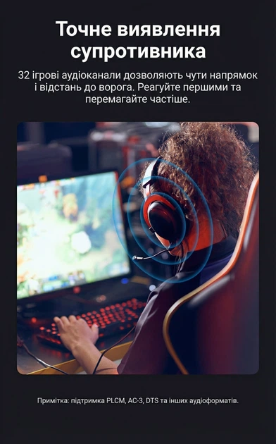 Кабель Vention DisplayPort 2.1 1.5 м Чорний, 16K 30Hz, 8K 60Hz, 4K 240Hz, 54 Гбіт/с, Dynamic HDR (HGABG) - зображення 11