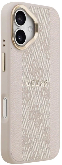 Панель Guess 4G Stripe MagSafe для Apple iPhone 17 Pink (3666339515706) - зображення 4