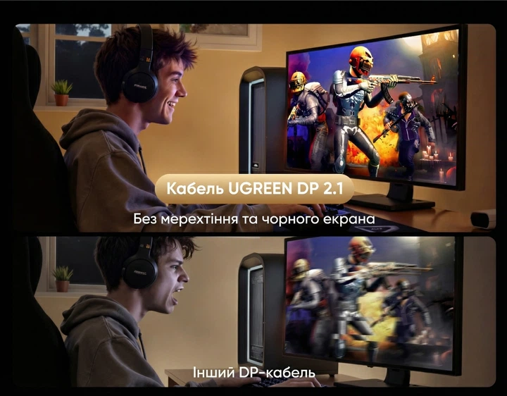 Кабель Ugreen DP131 DisplayPort v2.1 1 м Черный, 80 Гбит/с, 16K 60Hz, 8K 120Hz, 4K 240Hz, HDR10+ (55567) - изображение 15