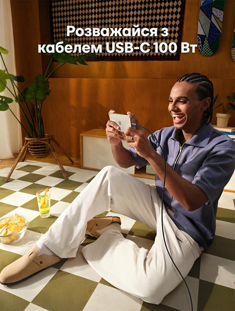 Кабель Ugreen Uno L509 USB-C - USB-C PD 100W 5A 3 м Smart LED Display Nylon Чорний (35513) - зображення 9