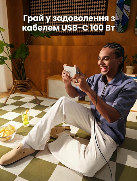Кабель Ugreen Uno USB-C - USB-C PD 100W 5A LED-дисплей нейлон 2 м Чорний (35512) - зображення 9
