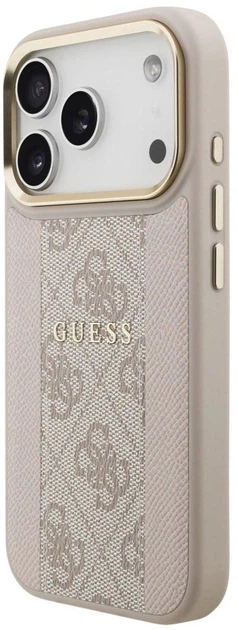 Панель Guess 4G Stripe MagSafe для Apple iPhone 17 Pro Max Pink (3666339520816) - зображення 2
