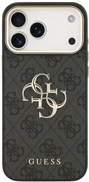 Etui Guess 4G Big 4G Classic Logo do Apple iPhone 17 Pro Max Black and Gold (3666339521622) - obraz 3