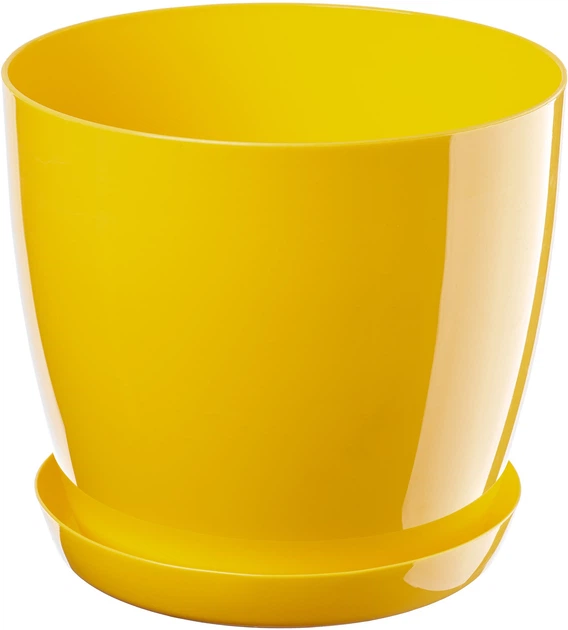 Doniczka na kwiaty z podstawką Kadax Agen 28 cm 3 szt. Zółty (K10600) - obraz 5