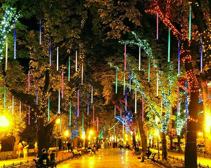 Гірлянда 3м "Таючі бурульки" LED 8 бурульок по 50 см Різнокольоровий (L) - зображення 3